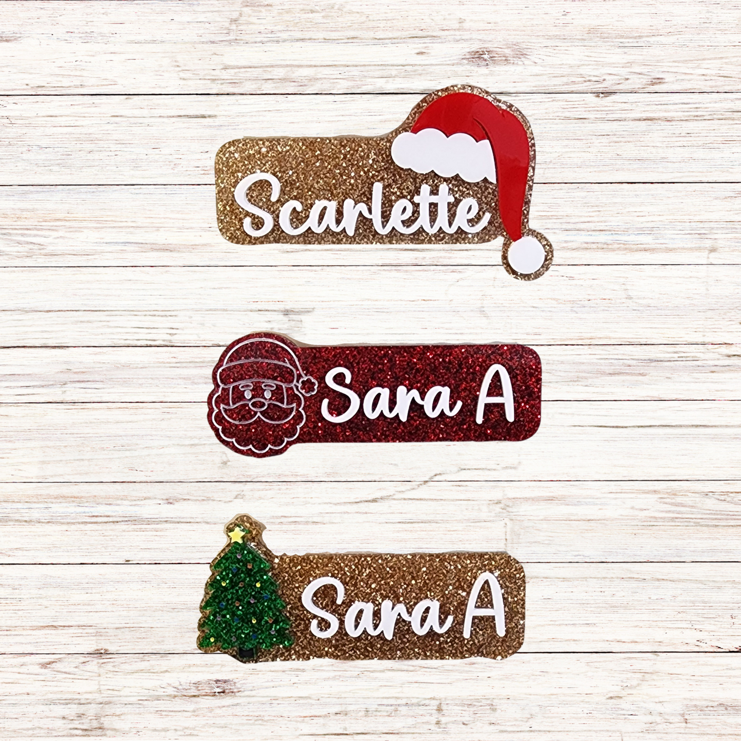 Christmas Acrylic Name Badges